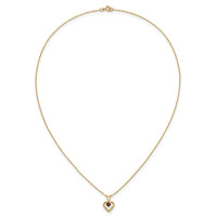 10k Madi K 3mm Garnet Heart Birthstone Necklace-10GK400-15