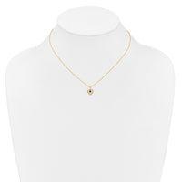 10k Madi K 3mm Amethyst Heart Birthstone Necklace-10GK401-15