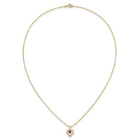 10k Madi K 3mm Amethyst Heart Birthstone Necklace-10GK401-15