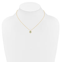 10k Madi K 3mm Emerald Heart Birthstone Necklace-10GK407-15
