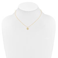 10k Madi K 3mm Peridot Heart Birthstone Necklace-10GK410-15