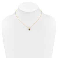 10k Madi K 3mm Sapphire Heart Birthstone Necklace-10GK411-15