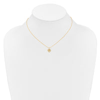 10k Madi K 3mm Citrine Heart Birthstone Necklace-10GK413-15