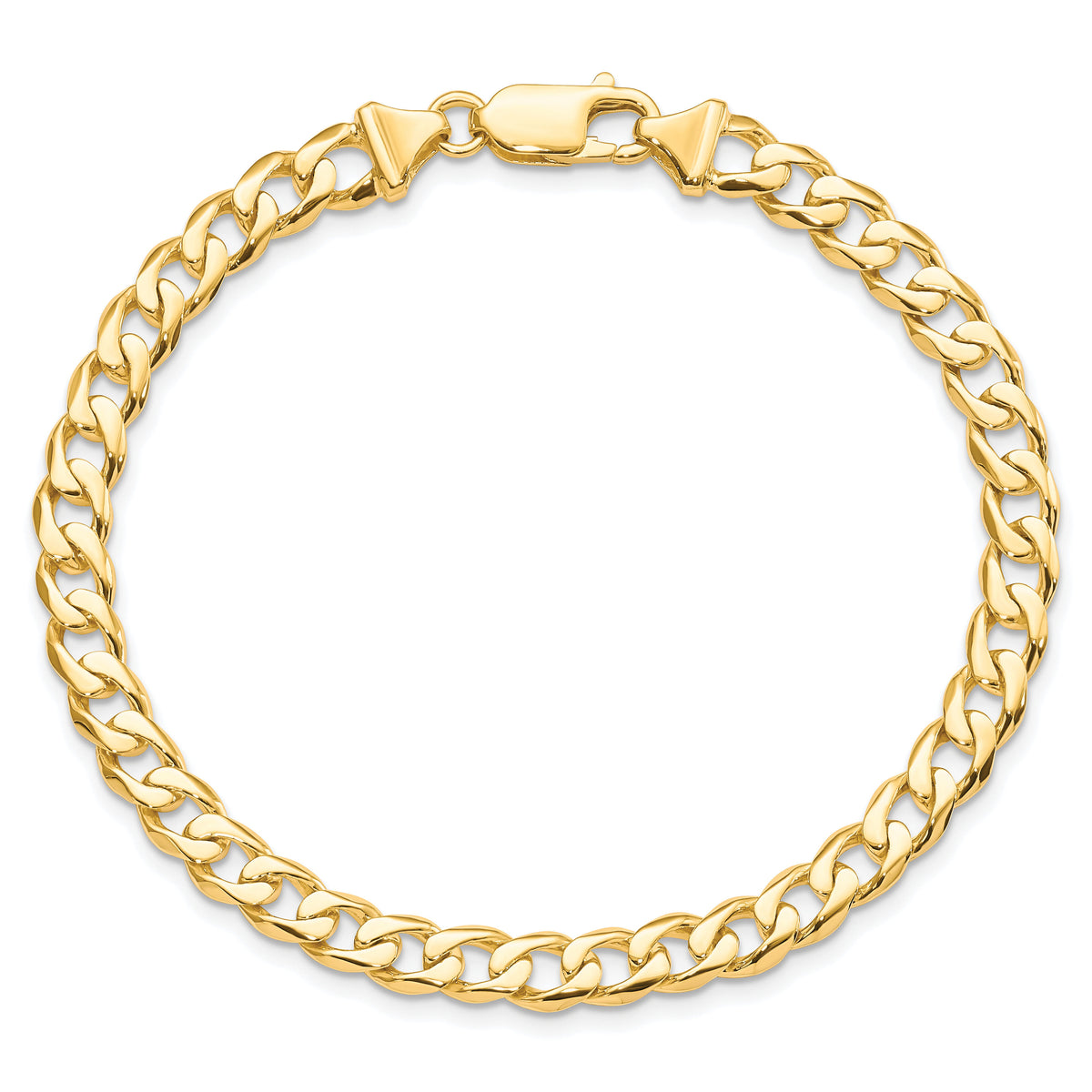 10k 5.8mm Hand-polished Fancy Link Bracelet-10GL10-8