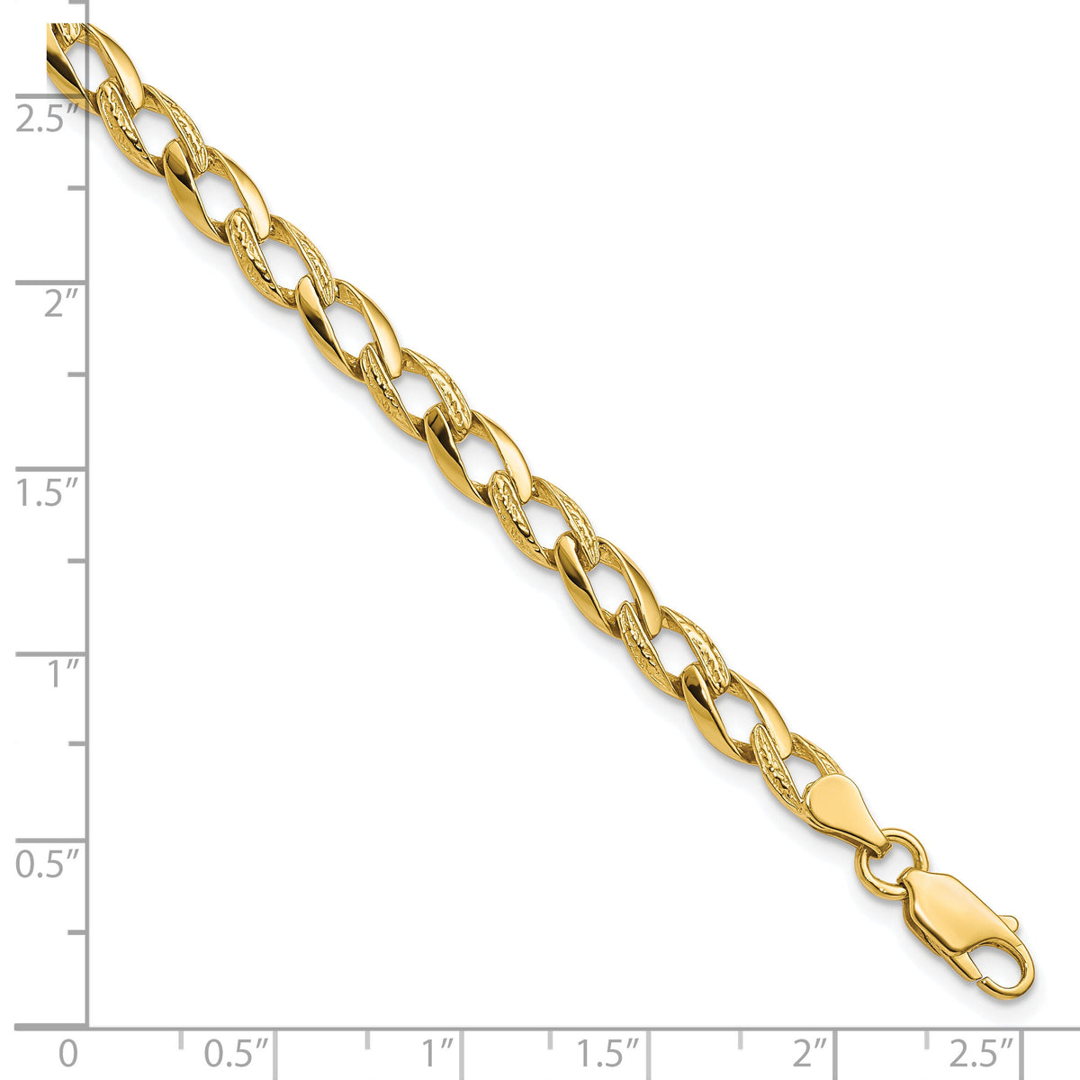 10k Fancy Link Bracelet-10GL4-8
