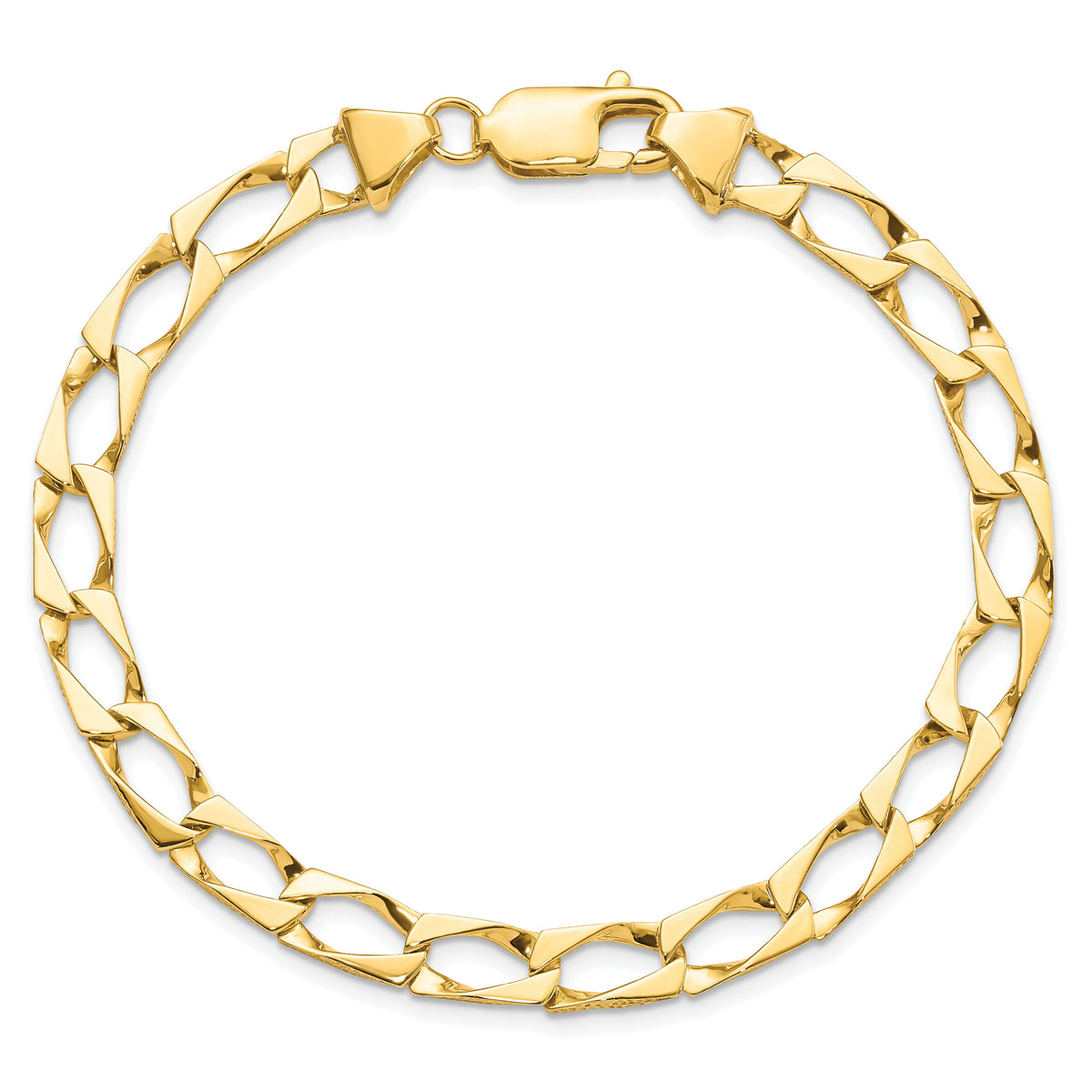 10k Fancy Link Bracelet-10GL6-8