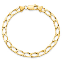 10k Fancy Link Bracelet-10GL6-8