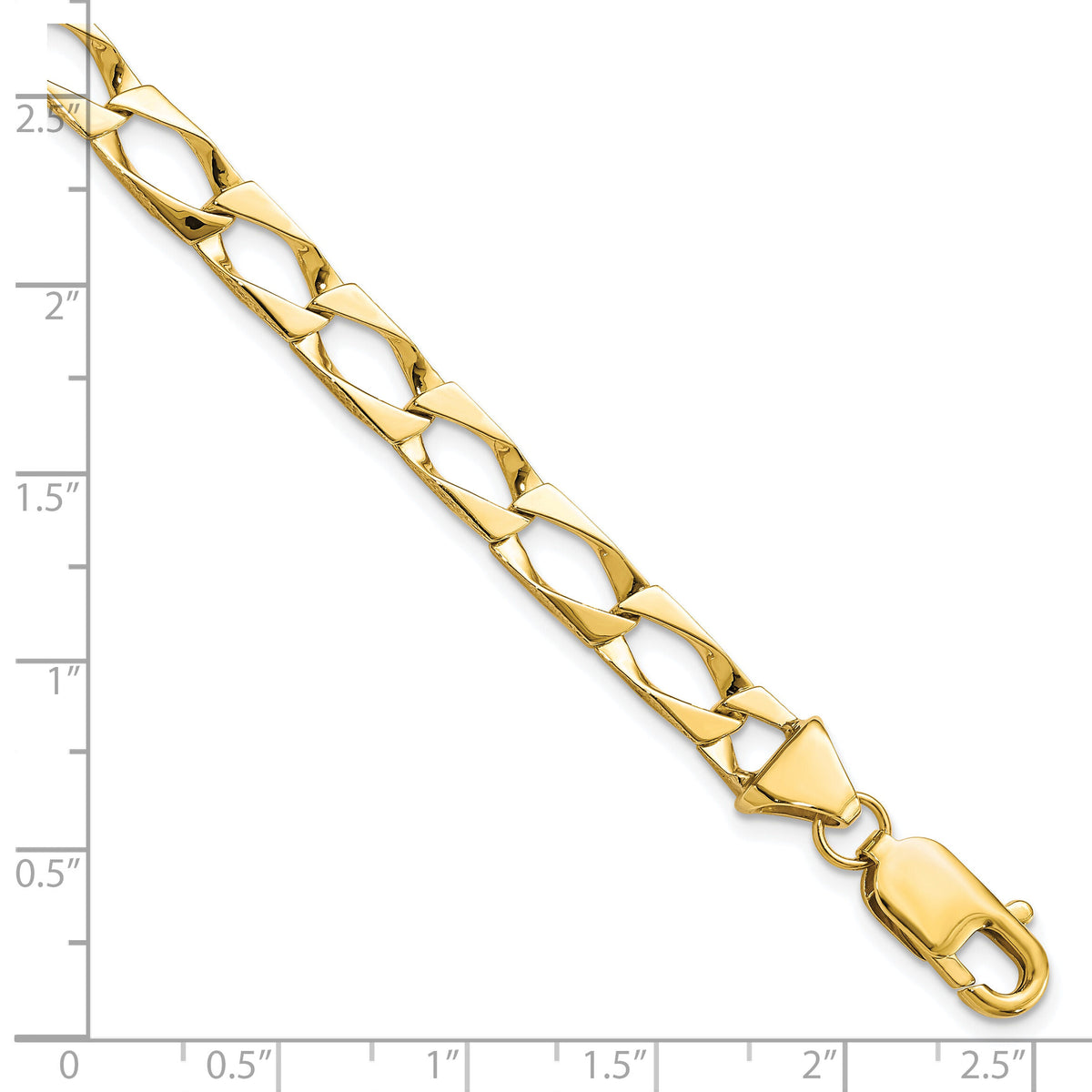 10k Fancy Link Bracelet-10GL6-8