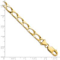 10k Fancy Link Bracelet-10GL6-8