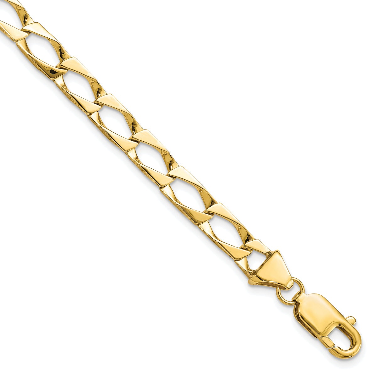 10k Fancy Link Bracelet-10GL6-8