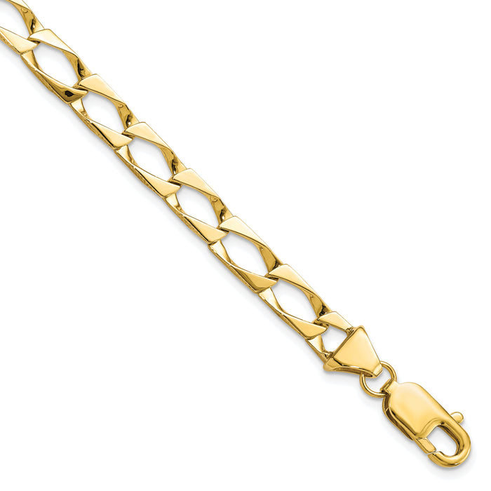 10k Fancy Link Bracelet-10GL6-8