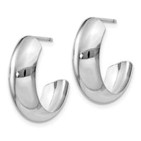 10k White Gold Hoop Earrings-10H327