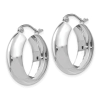 10k White Gold Hoop Earrings-10H328