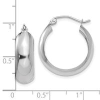 10k White Gold Hoop Earrings-10H328