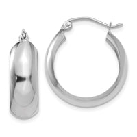 10k White Gold Hoop Earrings-10H328