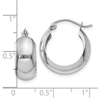 10k White Gold Fancy Hoop Earrings-10H331