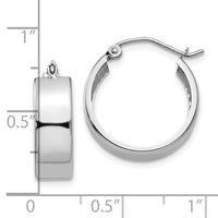 10k White Gold Fancy Hoop Earrings-10H341