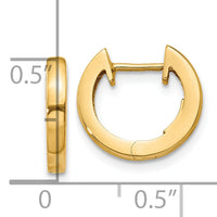 10k Polished 2MM Hinged Hoop Earrings-10H772