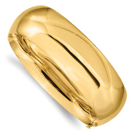 10k 13/16 High Polished Hinged Bangle Bracelet-10HP13/16
