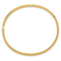 10k 3/16 High Polished Hinged Bangle Bracelet-10HP3/16