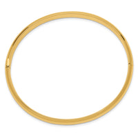 10k 4/16 High Polished Hinged Bangle Bracelet-10HP4/16