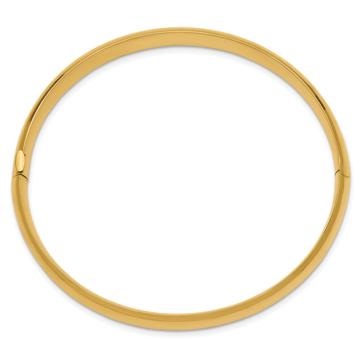 10k 5/16 High Polished Hinged Bangle Bracelet-10HP5/16