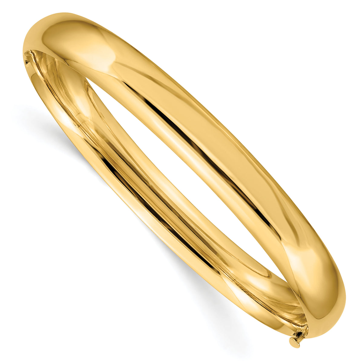 10k 5/16 High Polished Hinged Bangle Bracelet-10HP5/16