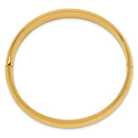 10k 7/16 High Polished Hinged Bangle Bracelet-10HP7/16