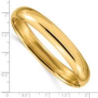 10k 7/16 High Polished Hinged Bangle Bracelet-10HP7/16