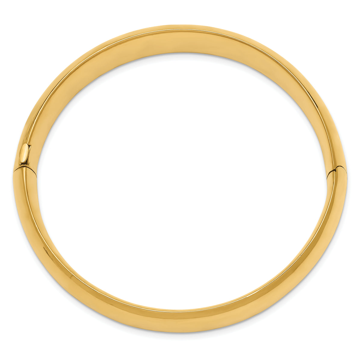 10k 9/16 High Polished Hinged Bangle Bracelet-10HP9/16