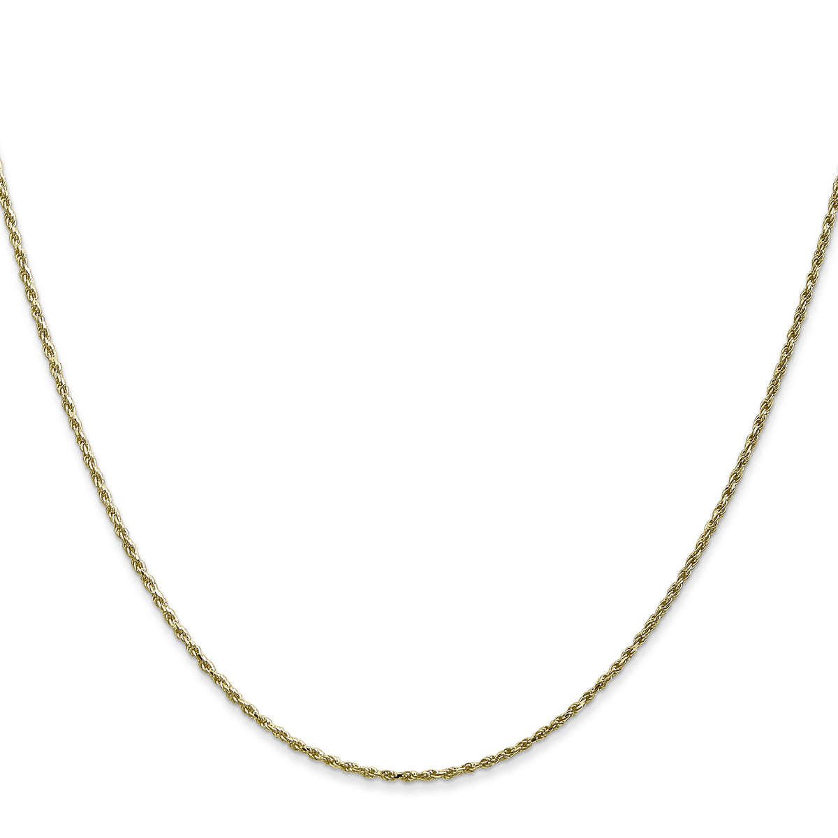 10k 1.15mm Diamond Cut Machine Made Rope Chain-10K010-22