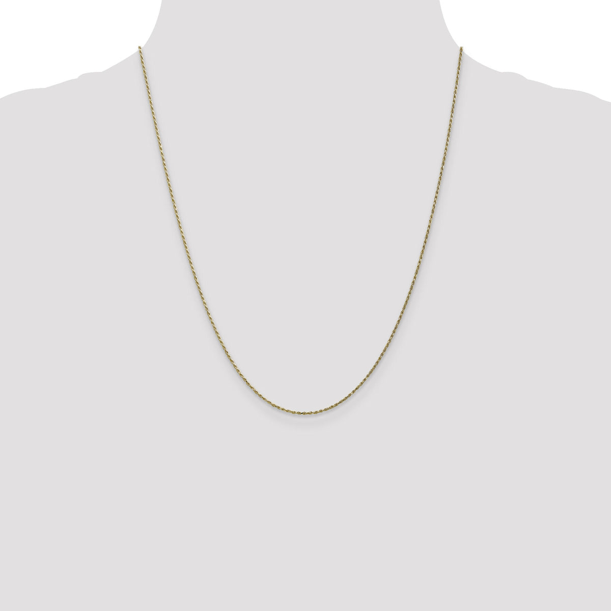 10k 1.15mm Diamond Cut Machine Made Rope Chain-10K010-22