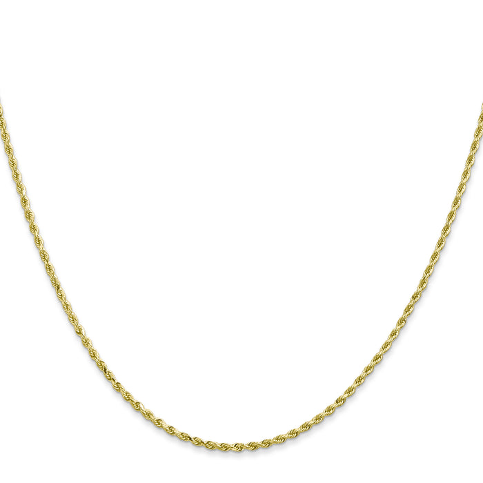 10k 1.5mm Diamond-cut Rope Chain-10K012-18