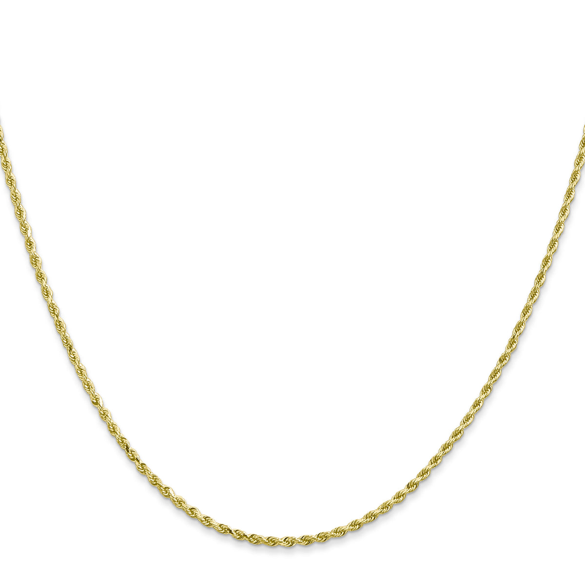 10k 1.5mm Diamond-cut Rope Chain-10K012-22