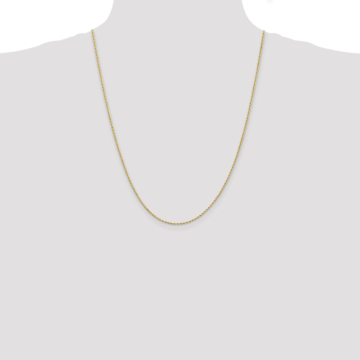 10k 1.5mm Diamond-cut Rope Chain-10K012-24