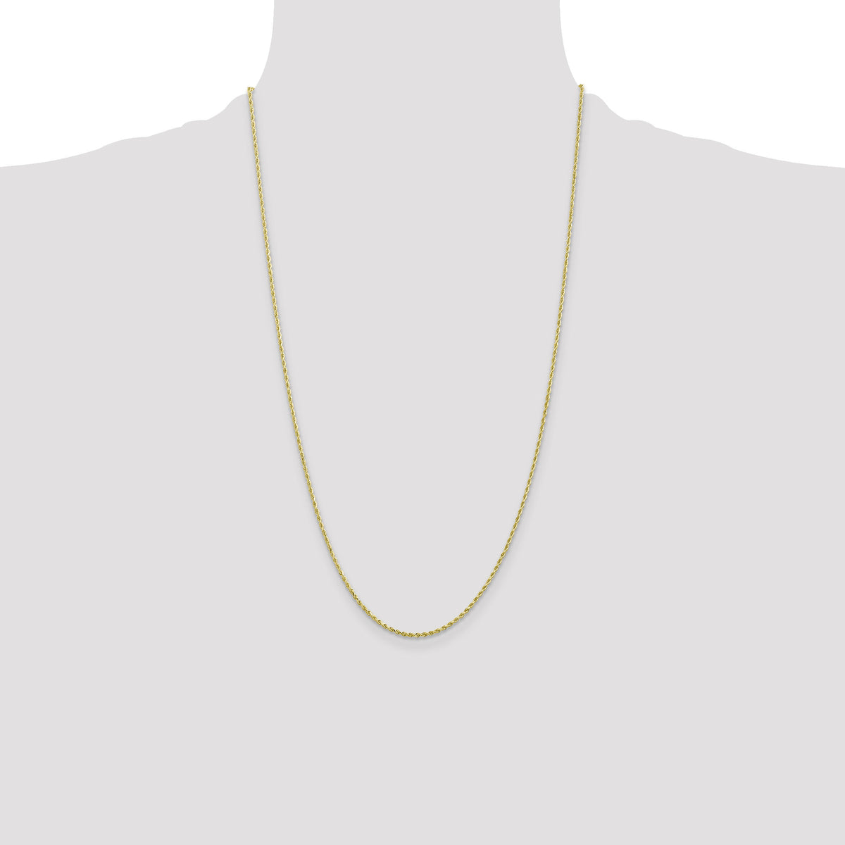 10k 1.5mm Diamond-cut Rope Chain-10K012-26