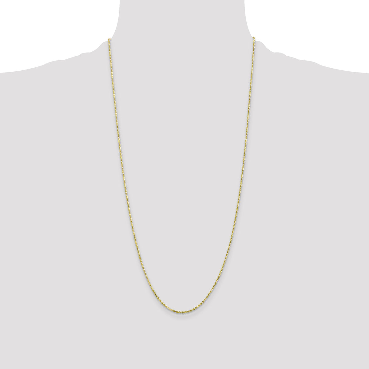 10k 1.5mm Diamond-cut Rope Chain-10K012-28