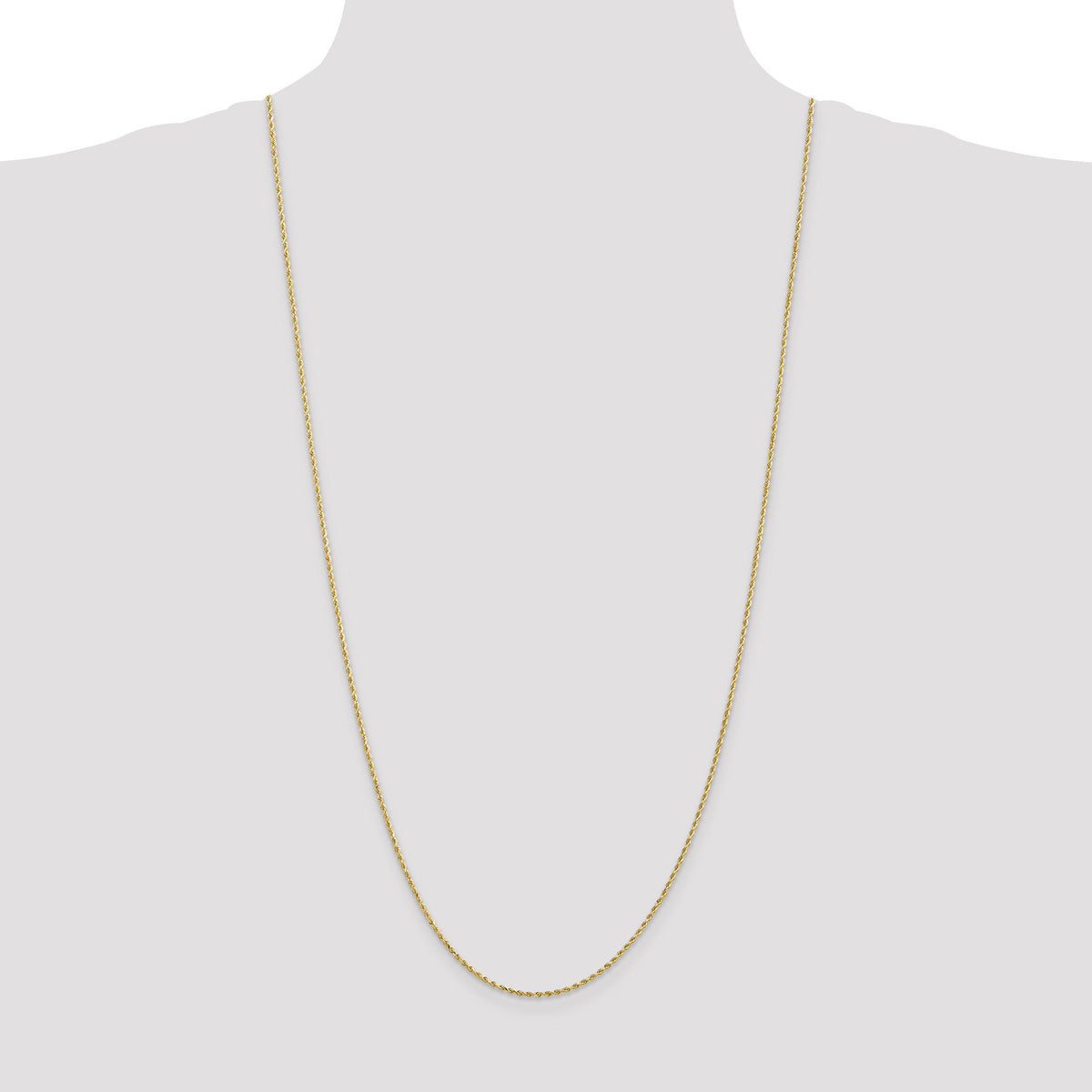 10k 1.5mm Diamond-cut Rope Chain-10K012-30