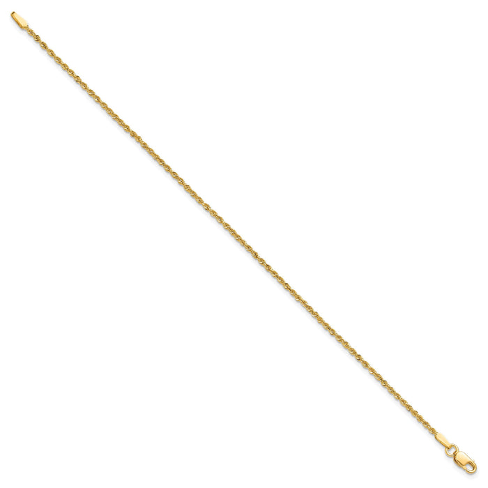 10k 1.5mm Diamond-cut Rope Chain-10K012-8