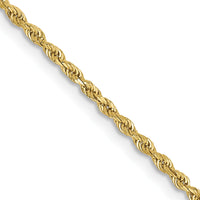 10k 1.5mm Diamond-cut Rope Chain-10K012-16