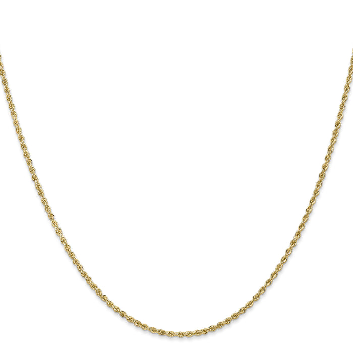 10k 1.50mm Regular Rope Chain-10K012S-22