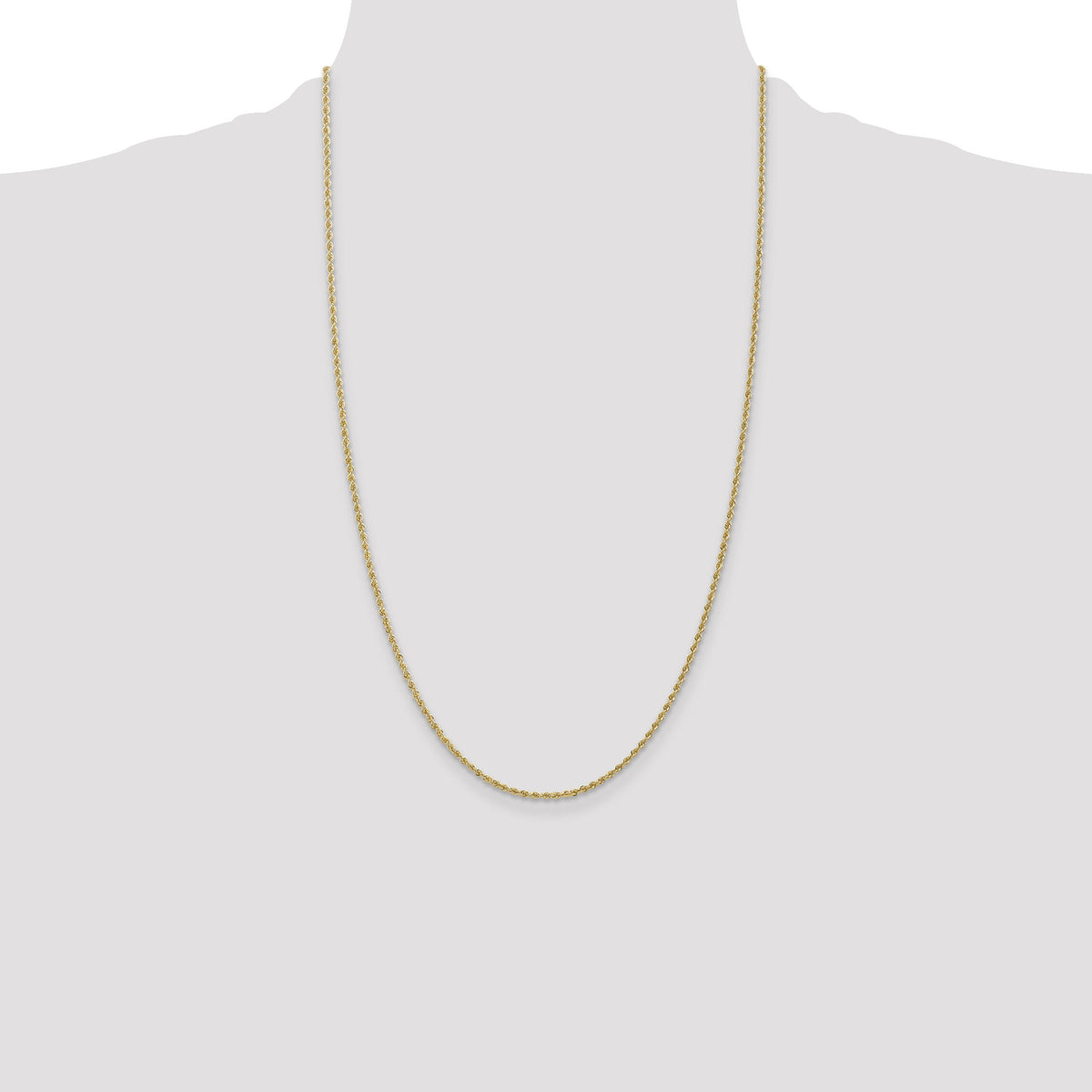 10k 1.50mm Regular Rope Chain-10K012S-26
