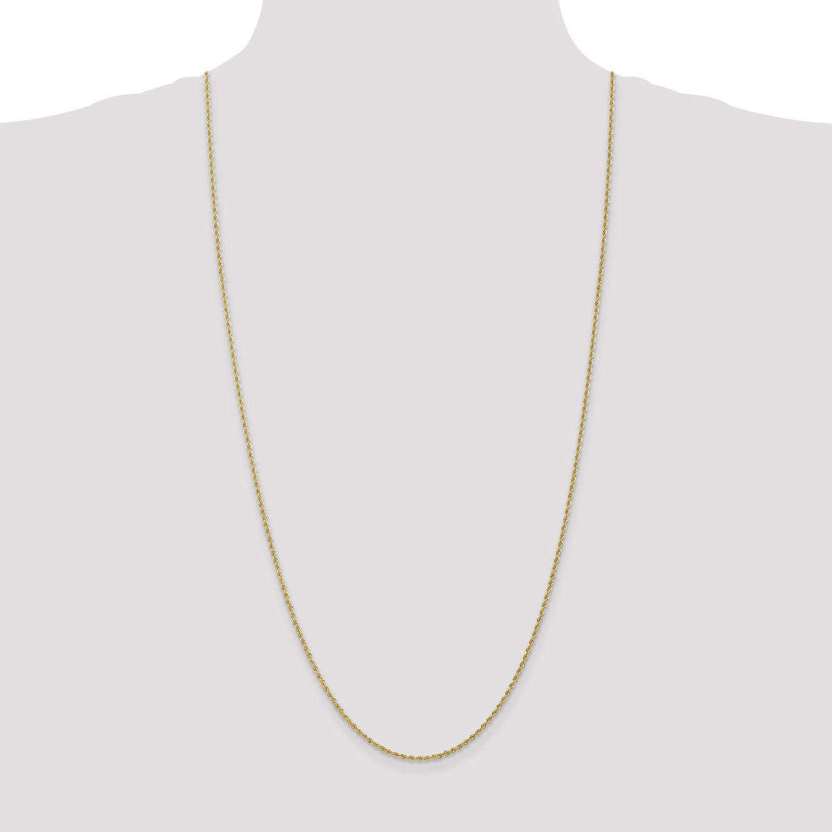 10k 1.50mm Regular Rope Chain-10K012S-30