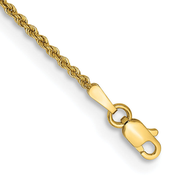 10k 1.50mm Regular Rope Chain Anklet-10K012S-10