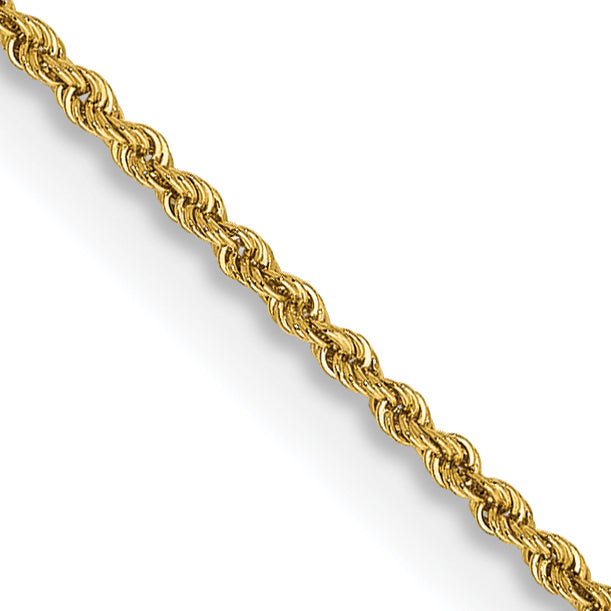 10k 1.50mm Regular Rope Chain-10K012S-16