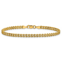 10k 3.0mm Wide Double Strand Rope Bracelet-10K012S2-7