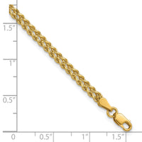10k 3.0mm Wide Double Strand Rope Bracelet-10K012S2-7