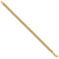 10k 4.5mm Wide Triple Strand Rope Bracelet-10K012S3-8