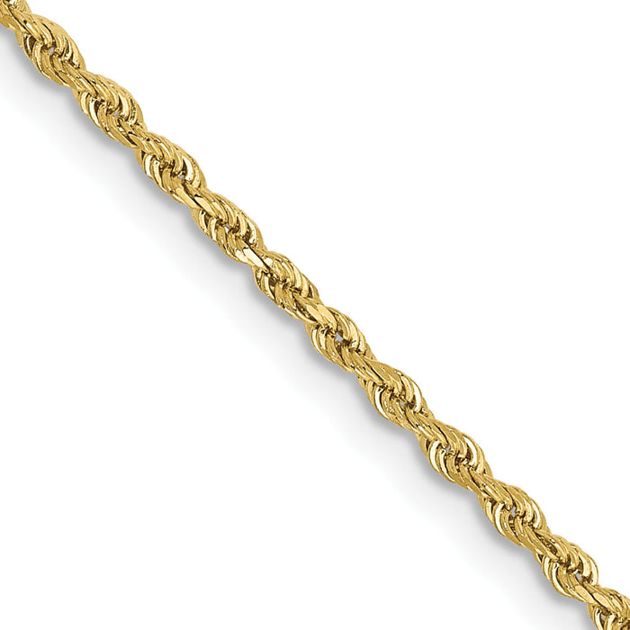 10k 1.5mm Diamond-cut Rope Chain-10K012-20