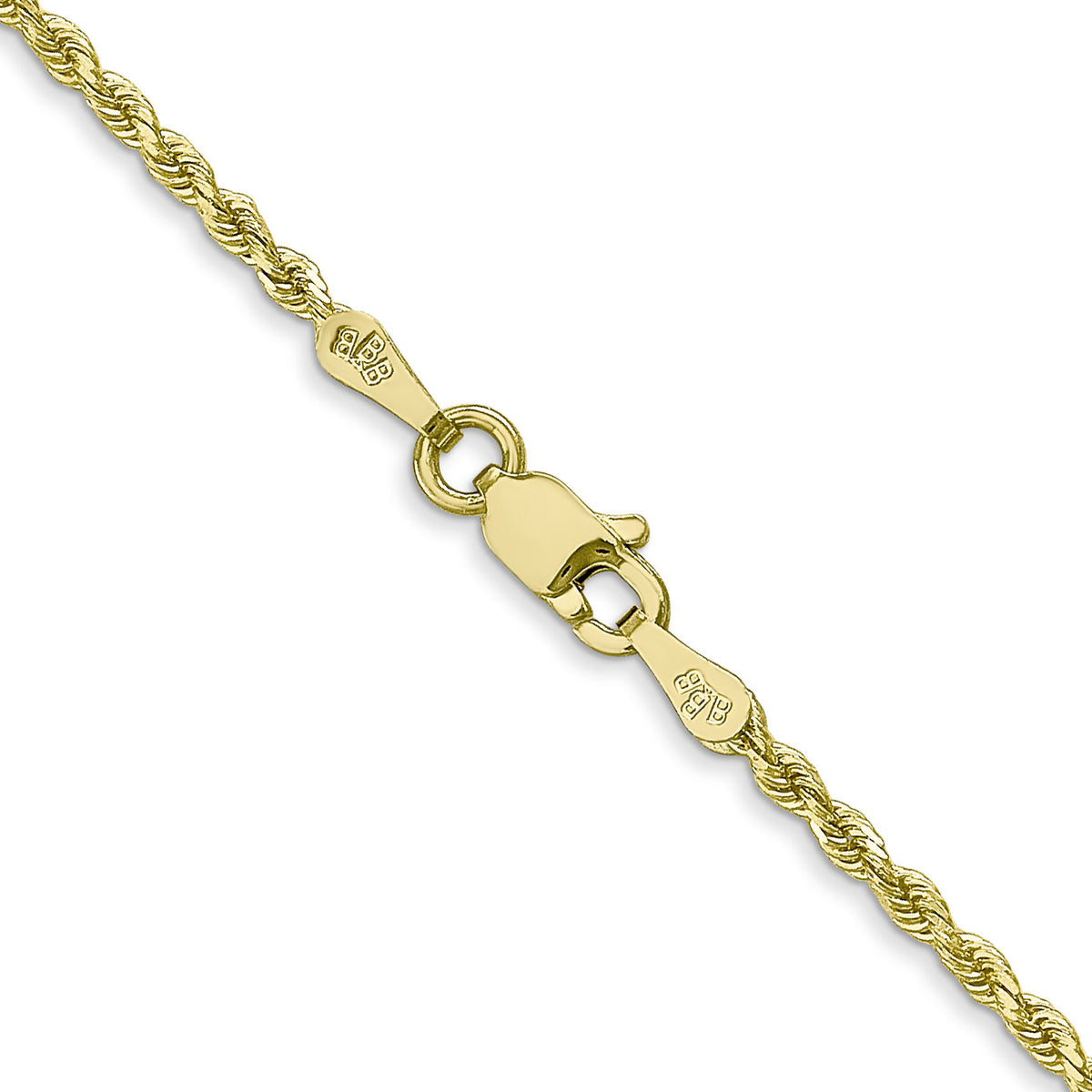 10k 1.75mm Diamond-cut Rope Chain-10K014-20